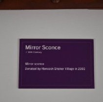 Exhibit Label ("Shaker Modern")