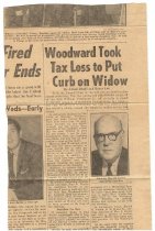 2018.008.012 - Newspaper Clipping - Woodward Took Tax Loss to Put Curb on W
