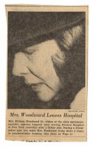 2018.008.022 - Clipping - Mrs. Woodward Leaves Hospital