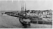 Escanaba Harbor, 1890s with Checotah at dock