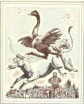 Babe the Blue Ox and giant Ostrich