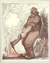 Paul Bunyan creates Old Faithful Geyser