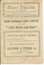 Delft Theatre program, 1925