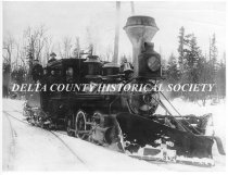 Thompson logging railroad locomotive, c. 1904