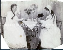 Hattie Van Dyke and Marian Tyrrell at tea