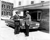 Drive-through window at Escanaba National Bank