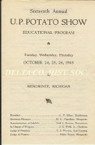 Cover, U.P. Potato Show program, 1945