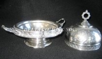 Silverplate butter dish