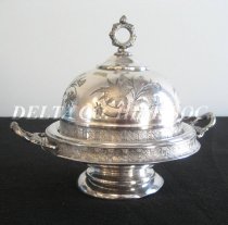 Silverplate butter dish