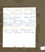 Names of verso of Teacher photo