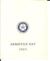 Armistice Day program 1923, cover