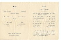 Armistice booklet dinner booklet, inside