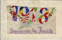 Embroidered postcard from W.W. I
