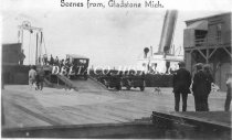 Scenes from Gladstone, Mich. (car ferry unloading)