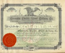 Escanaba Electric Railway Co. Stock Certificate No. 1