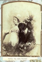 Hattie Van Dyke (Farrell) as a young girl with her dog