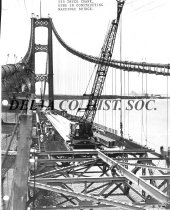Harnischfeger crane constructing Macinac bridge