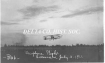 Aeroplane Flight, Escanaba, July 3, 1911.