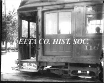 Streetcar with FIrst National Bank Advertising