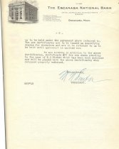 Escanaba National Bank to Escanaba Power & Traction Co.