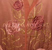 Detail of embroidery on Van Donsel Wedding Dress