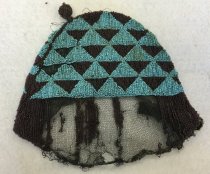 Small blue beaded cap