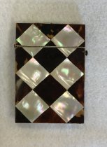 Mother-of-pearl calling card case (closed)