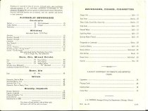 Menu pages from C & NW '400' drinks menu