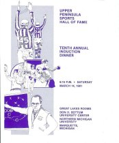 U.P. Sports Hall of Fame Induction Dinner, 1981
