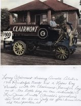 Lency Clairmont driving 1900 truck in Labor Day Parade