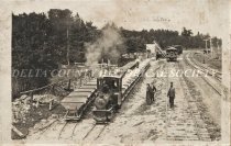 Loading gravel onto narrow gauge railroad train