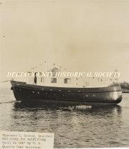 FLORENCE K. BECKER launched in the Escanaba harbor