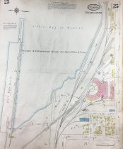 Sanborn Escanaba, 1929, 1950, C & NW Roundhouse and yards, p. 25