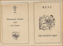 Boston Shop Menu (front and back)