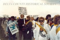 Elnora Vader at a freedom of choice rally