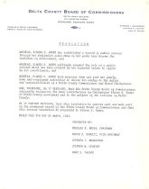 Delta County Board Resolution in Honor of Elnora Vader