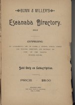 Bunn & Miller's Escanaba Directory, Title page