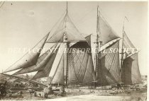 LUCIA SIMPSON docked with full sails up