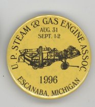 U P Steam & Gas Engine Assoc 1996 button