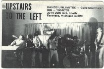 Upstairs to the Left Business Card, back