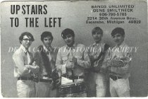 Upstairs to the Left Business Card, front