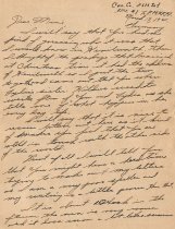 Letter to Mimi Ranta from Hilding Erickson during WWII, first page