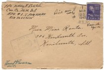 Letter to Mimi Ranta from Hilding Erickson during WWII, envelope