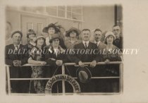 Herbert Kirstin on fake ship photo studio prop in Canada