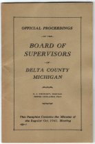 Proceedings of the Board of Supervisors of Delta County October 1941