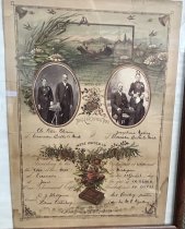 Ole Peterson and Josephina Nyberg wedding Certificate