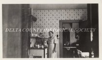 Lillian Kjellander in her kitchen (812 Minnesota Ave.)