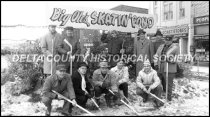 Big Ole's Skating Pond with Escanaba Businessmen
