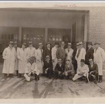 John Frisk and Coworkers in front of Armour Meat Co. in Marquette