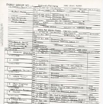 Family Group Sheet for John Nadeau and Virginia Lauze